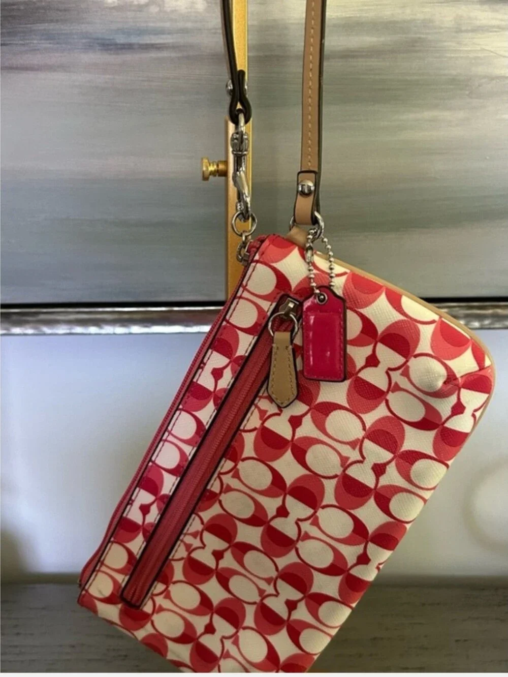 COACH Peyton Dream Signature C Go Go Wristlet/Clutch